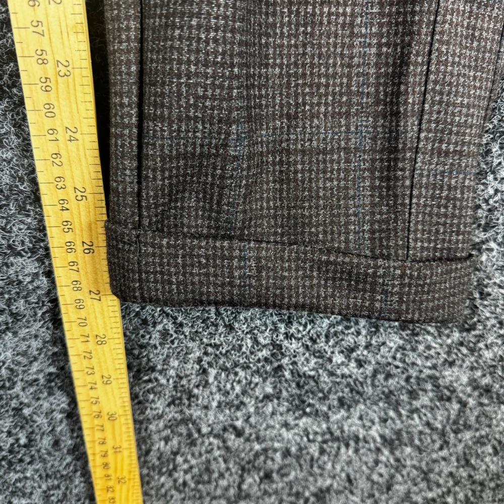 Democracy Womens Brown Plaid High Rise Straight Leg Cuffed Trousers BN22139Z5E M - Picture 6 of 8